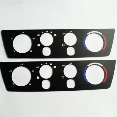 Custom 3m adhesive print front control button membrane switch keyboard panel pc lexan label Graphic overlay