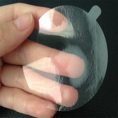 strong adhesion transparent waterproof blank package label clear seal sticker